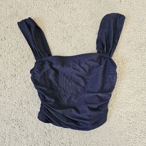 Elegant Navy Blue Women's Top shein Size S